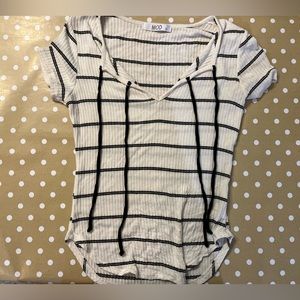 White and black shirt from MOD boutique